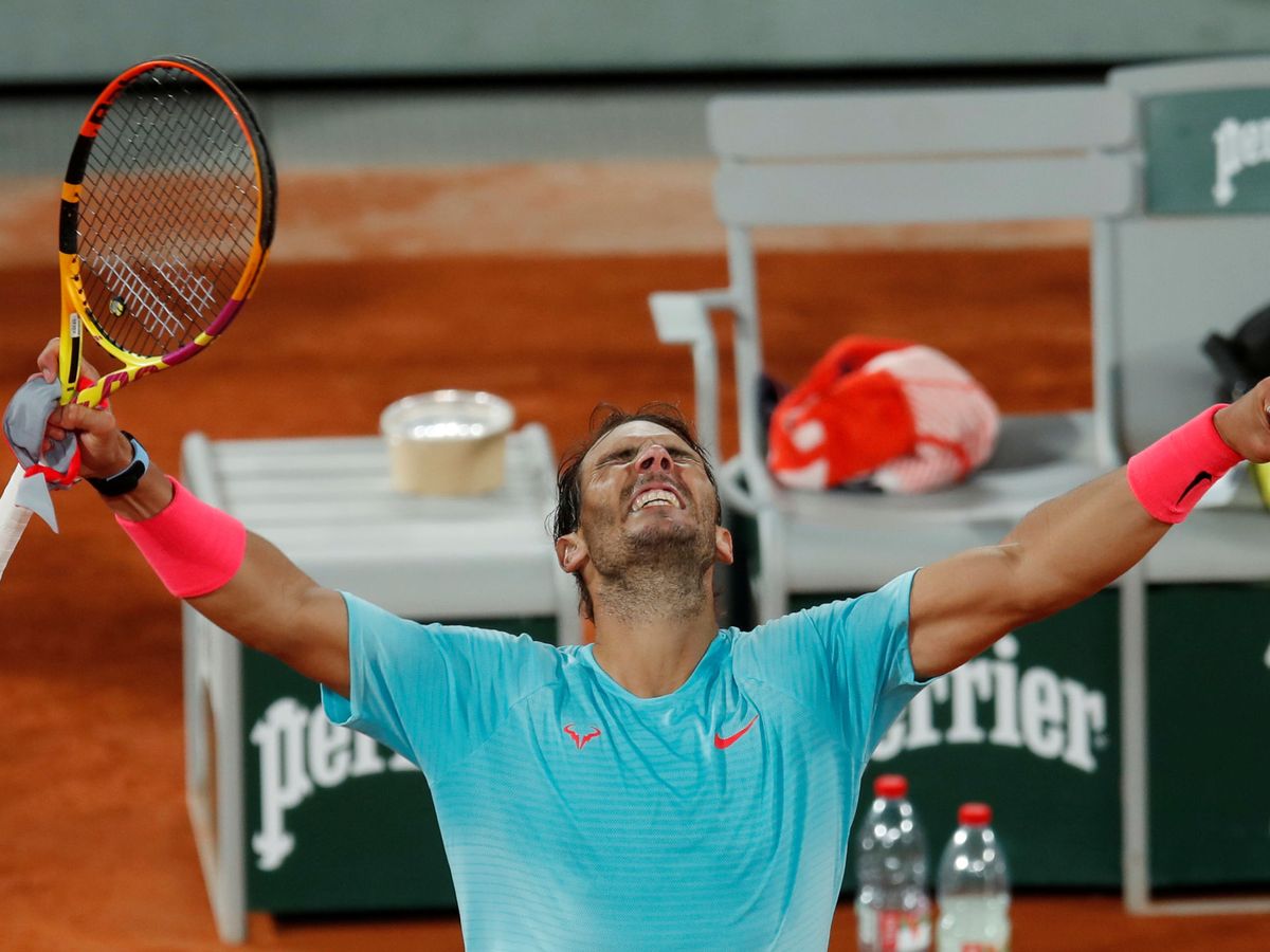 Foto: Nadal celebra la victoria ante Sinner. (Reuters)