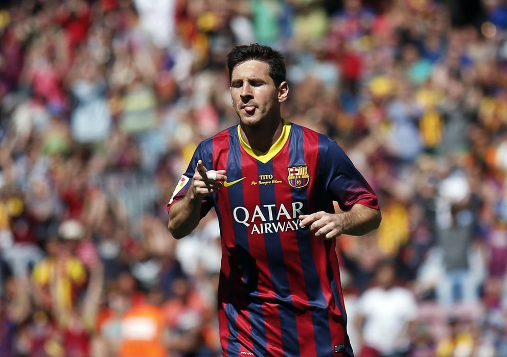 Foto: Messi celebra un gol marcado esta temporada (Reuters)