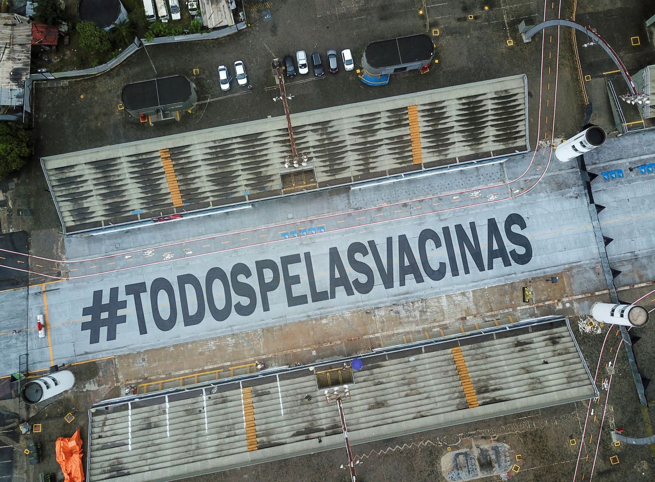 Un mensaje a favor de la concienciación sobre vacunación en Sao Paulo. (Reuters)