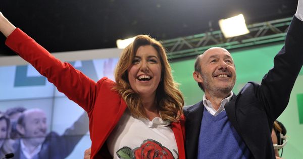 Foto: Susana Díaz y Alfredo Pérez Rubalcaba escenifican estéticamente al "nuevo" PSOE. (EFE)