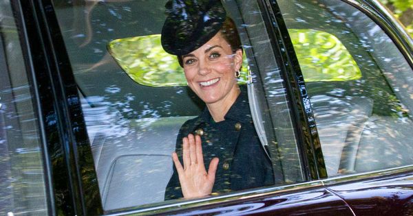 Foto: Kate Middleton camino de misa en Balmoral (Getty Images)