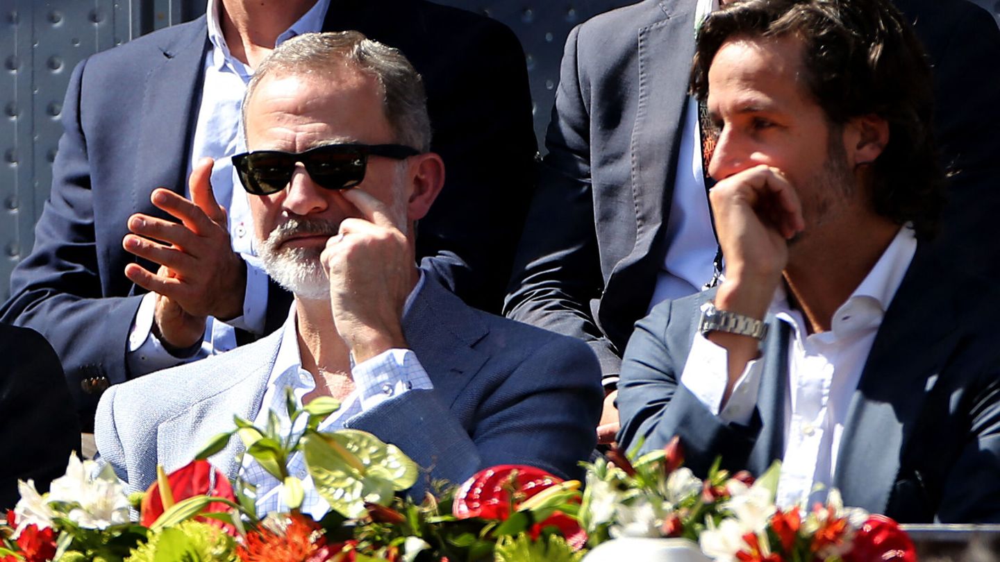 Felipe VI, durante el partido de Rafa Nadal. (Reuters/Isabel Infantes)
