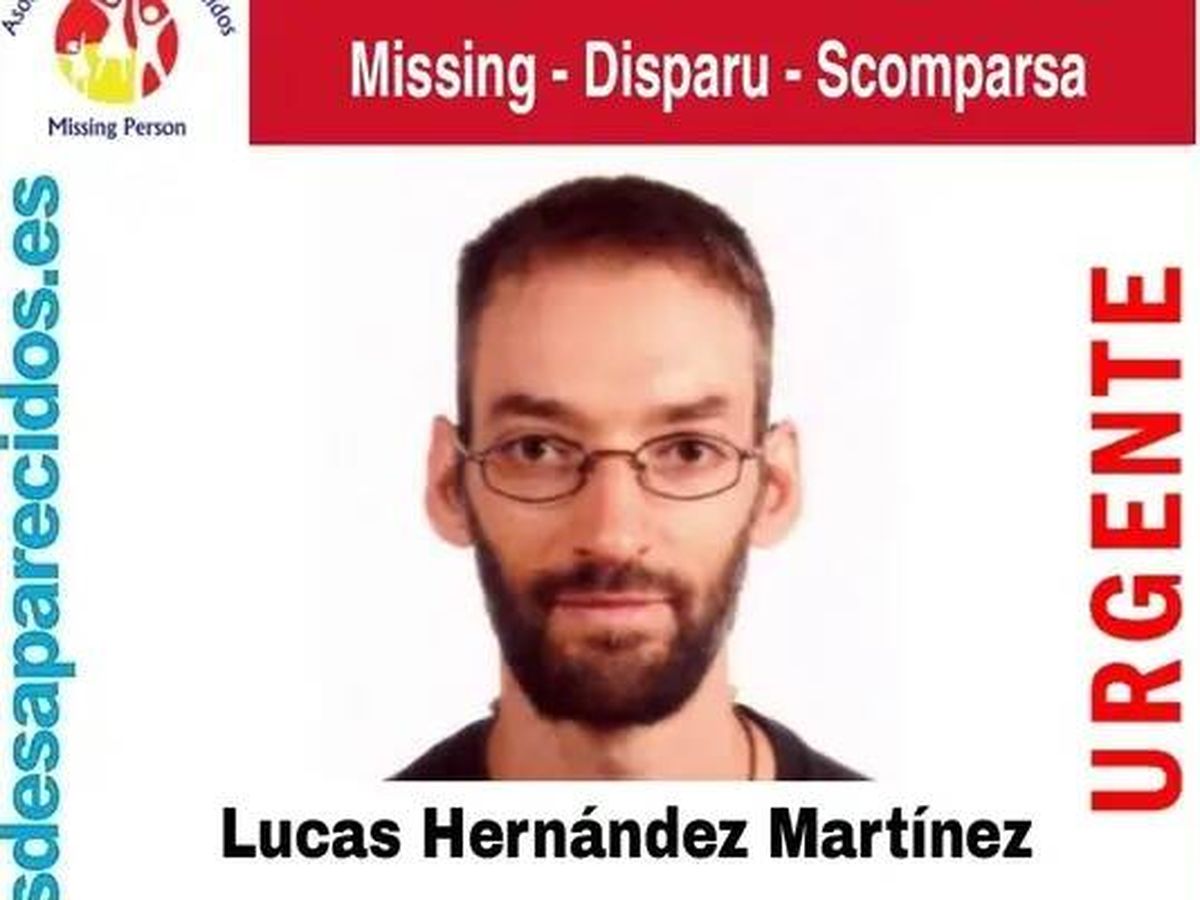 Foto: Lucas Hernández, en un cartel de SOS Desaparecidos.