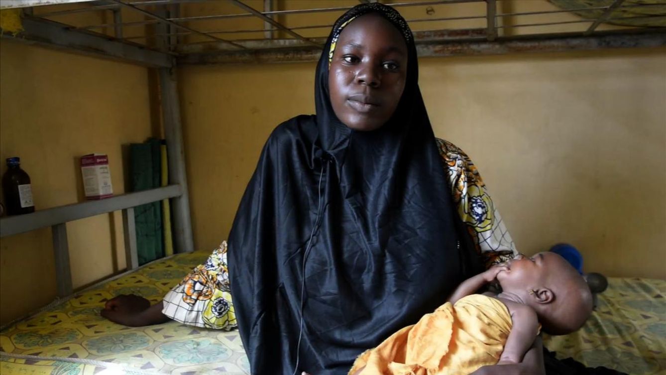 Fátima, quien dio a luz en el bosque tras escapar de Boko Haram. (Foto: J.P.)