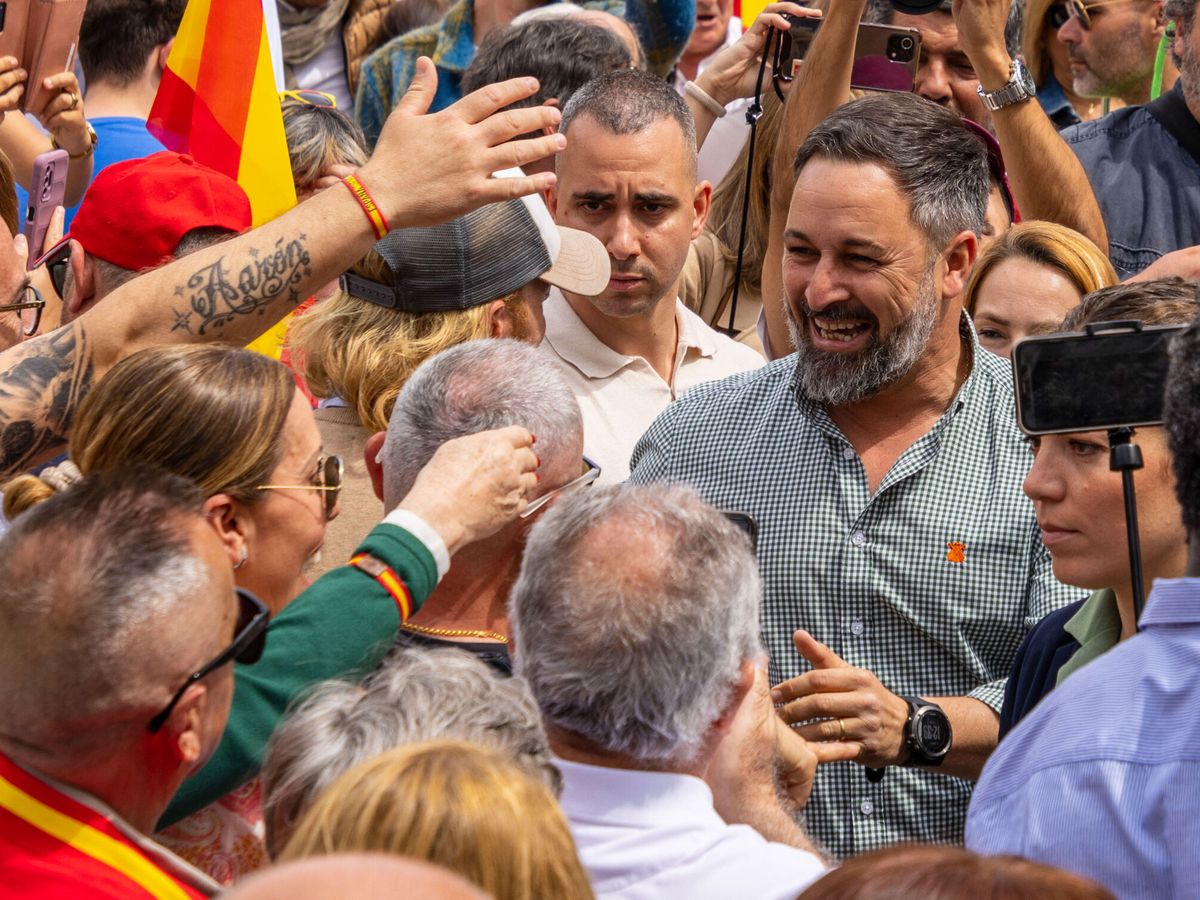 Foto: El líder de Vox, Santiago Abascal, durante un acto en Palma. (EFE/Cati Cladera)