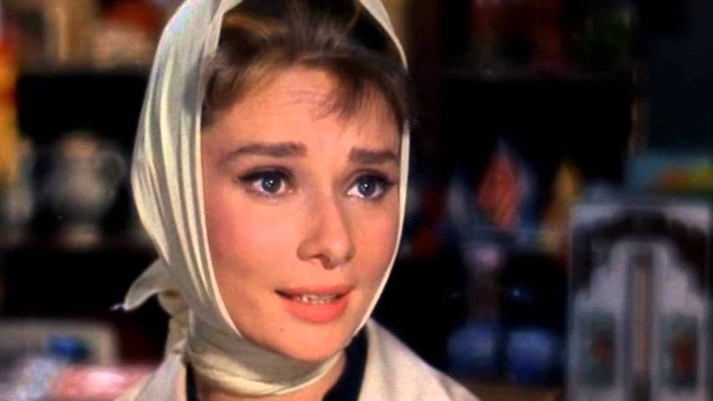 Audrey Hepburn, en una imagen de película.