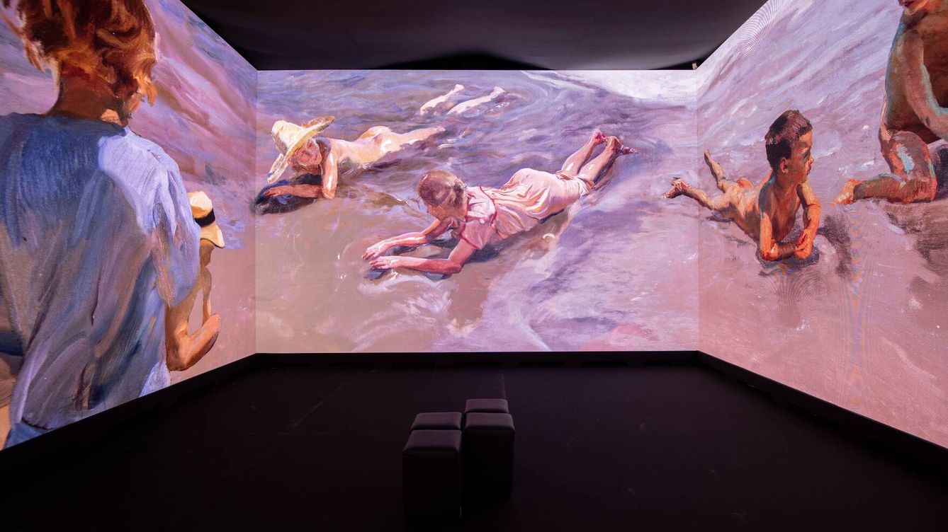 La exposición de Sorolla que no va a gustar a los puristas: pantallas y mariposas de colores en el aire