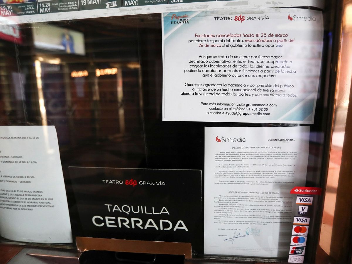 Foto: Teatros cerrados en Madrid por el coronavirus