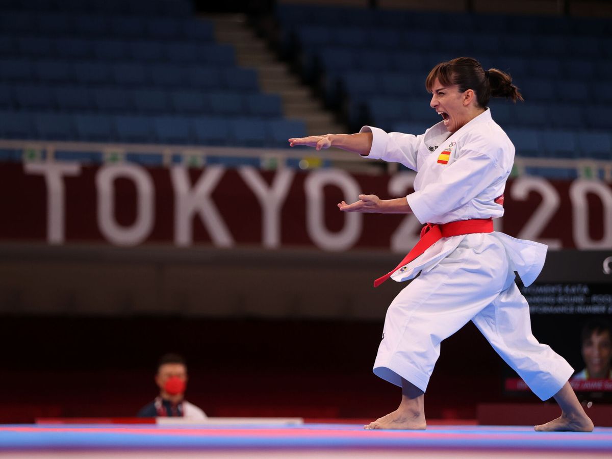 Foto: Sandra Sánchez, la karateka española, en Tokio (Reuters)