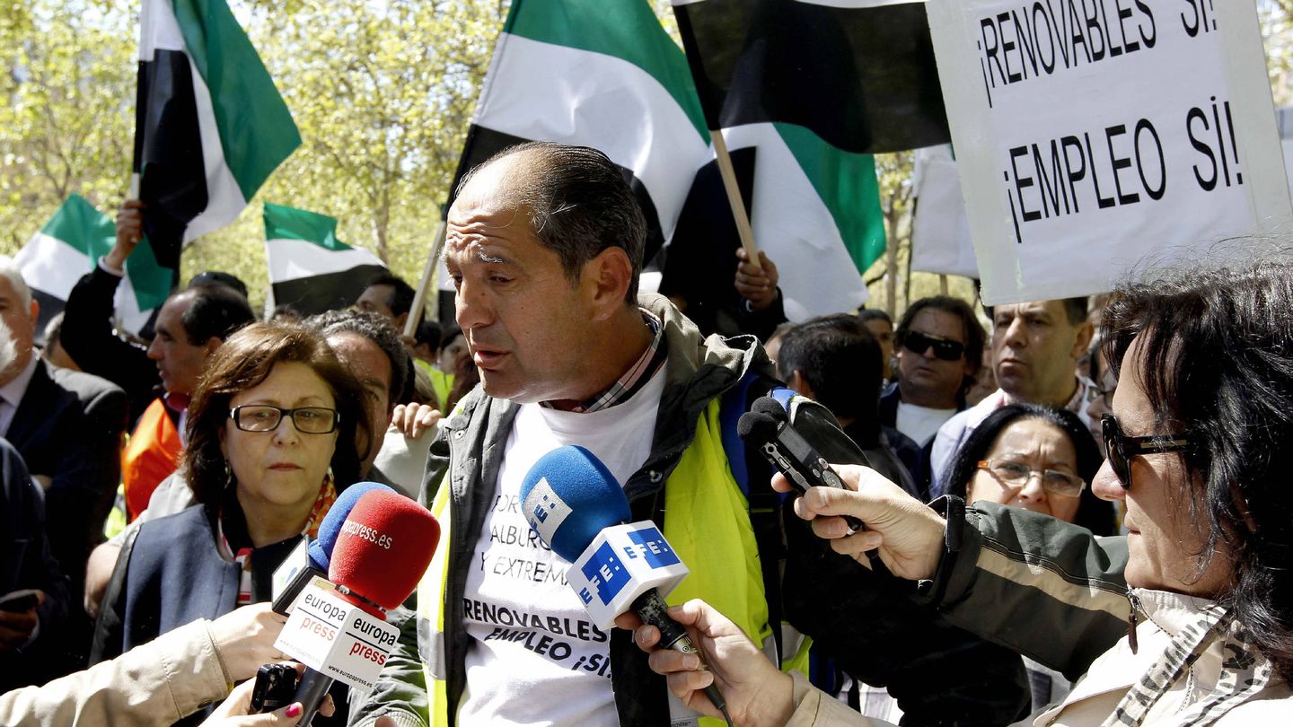 Ángel Vadillo, en su marcha contra las eléctricas en 2012. (EFE)