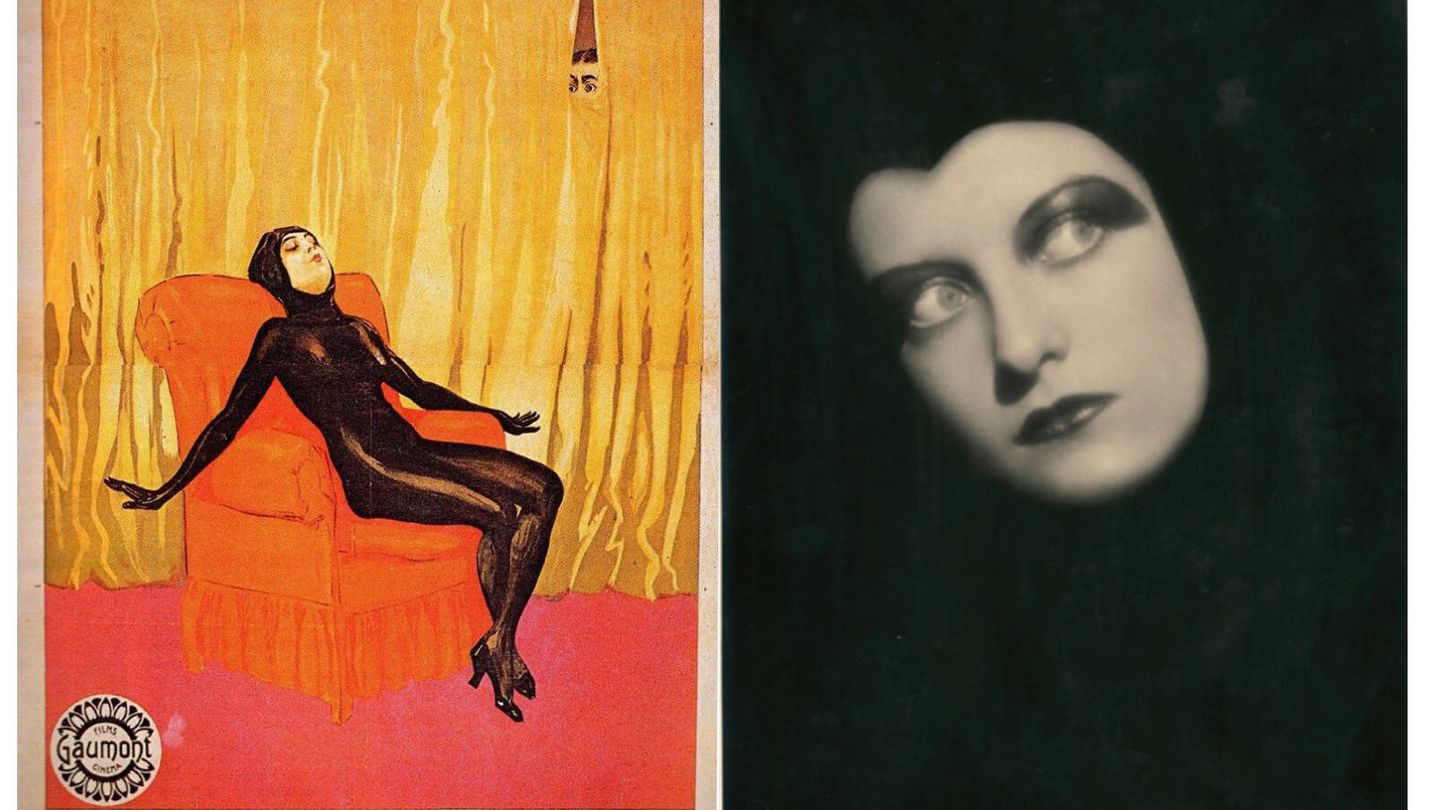 Ilustración del cartel original de 'Les Vampires' de 1915 / Joan Crawford en 1930. (Wikimedia) 
