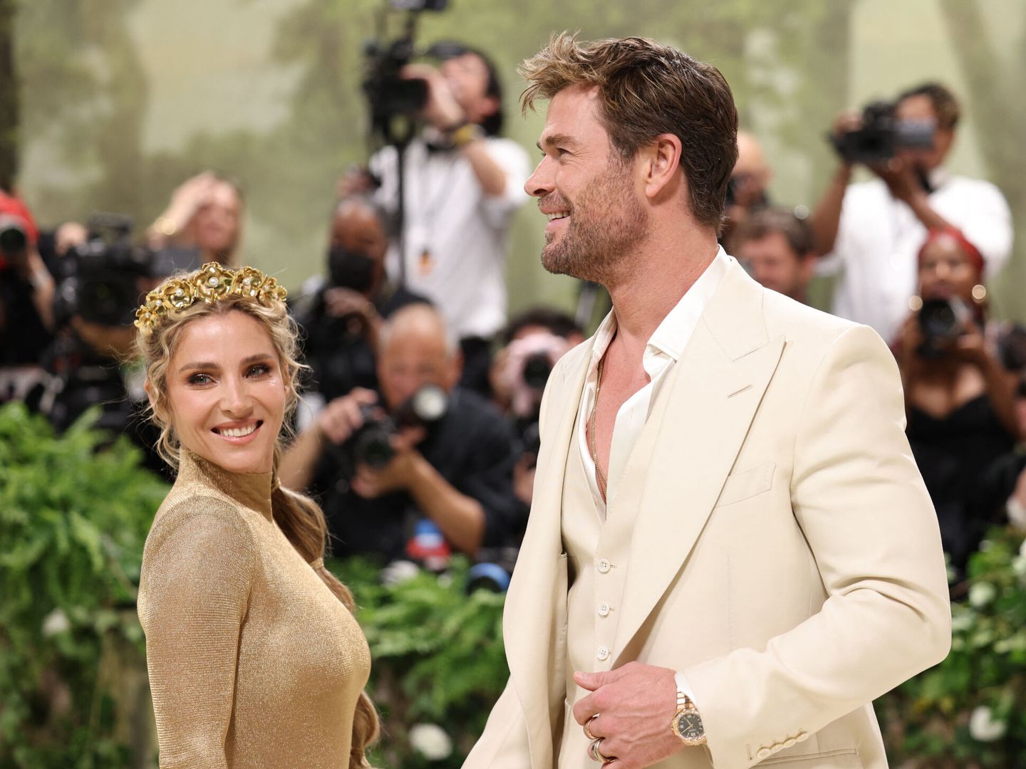 Chris Hemsworth y Elsa Pataky en la Met Gala de este año. (Reuters/Andrew Kelly)