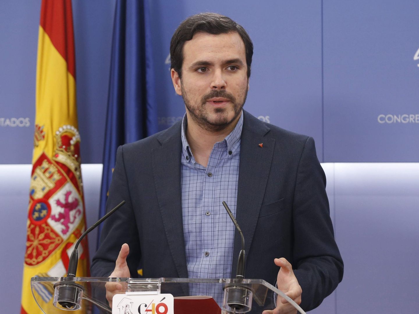 El portavoz parlamentario de Izquierda Unida, Alberto Garzón. (EFE)