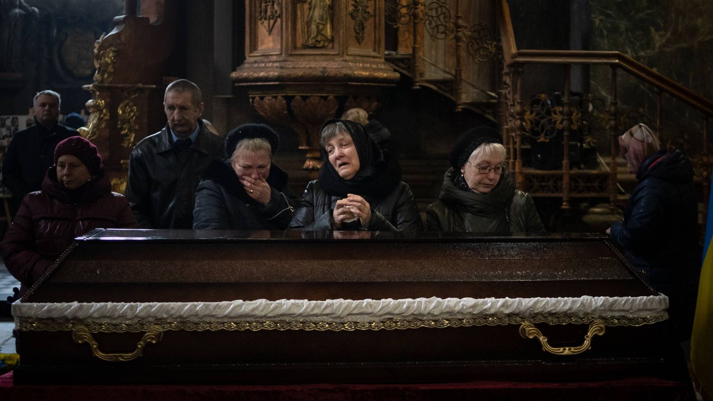 El funeral de Pavlo Rusyn en Lviv. (Fermín Torrano)