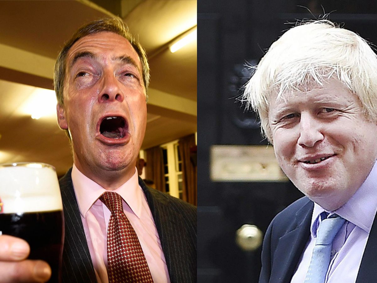 Foto: Nigel Farage y Boris Johnson. (Reuters)