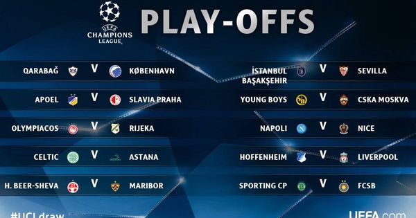 Foto: Los duelos de los Play Offs. (UEFA)
