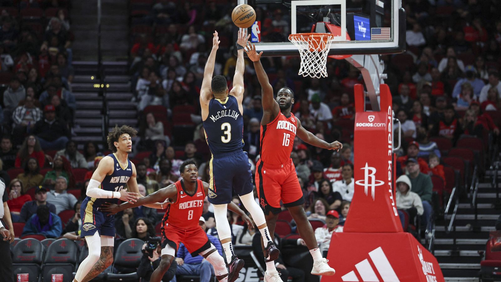 Garuba, en un partido con los Houston Rockets. (Reuters/Troy Taormina) 