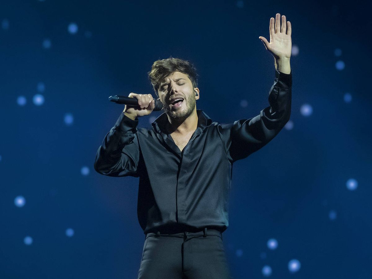 Foto: Blas Cantó, en uno de los ensayos de Eurovisión 2021'. (Raúl Tejedor/TVE)