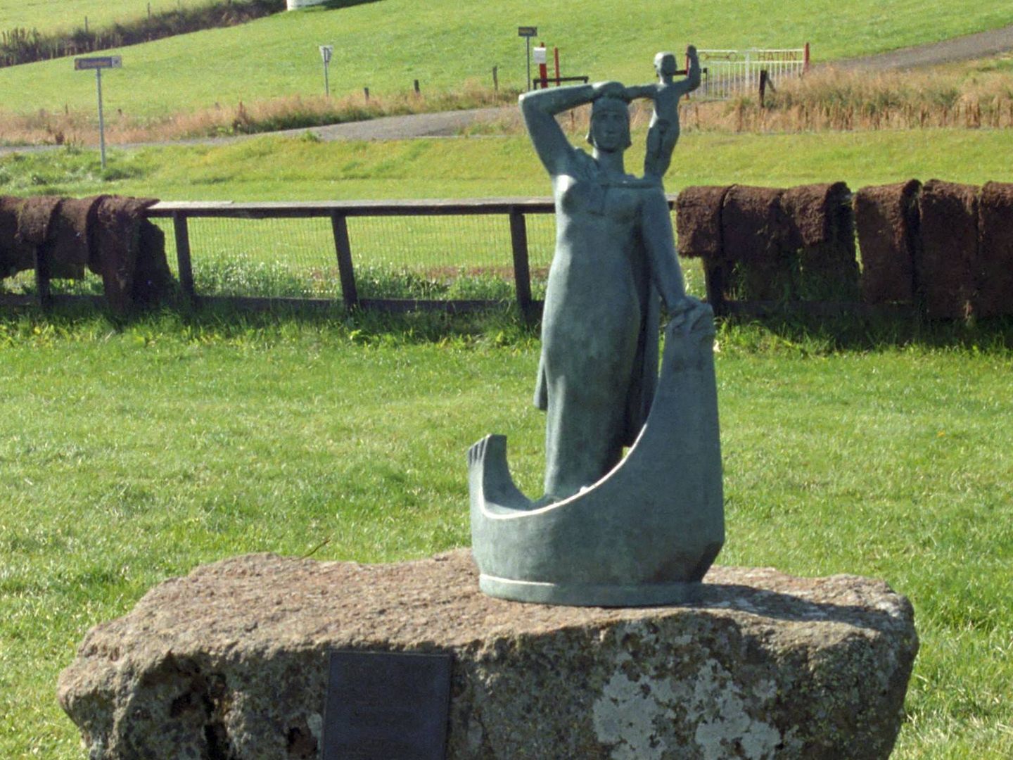 Monumento dedicado a Gudrid Thorbjarnardóttir en Islandia.