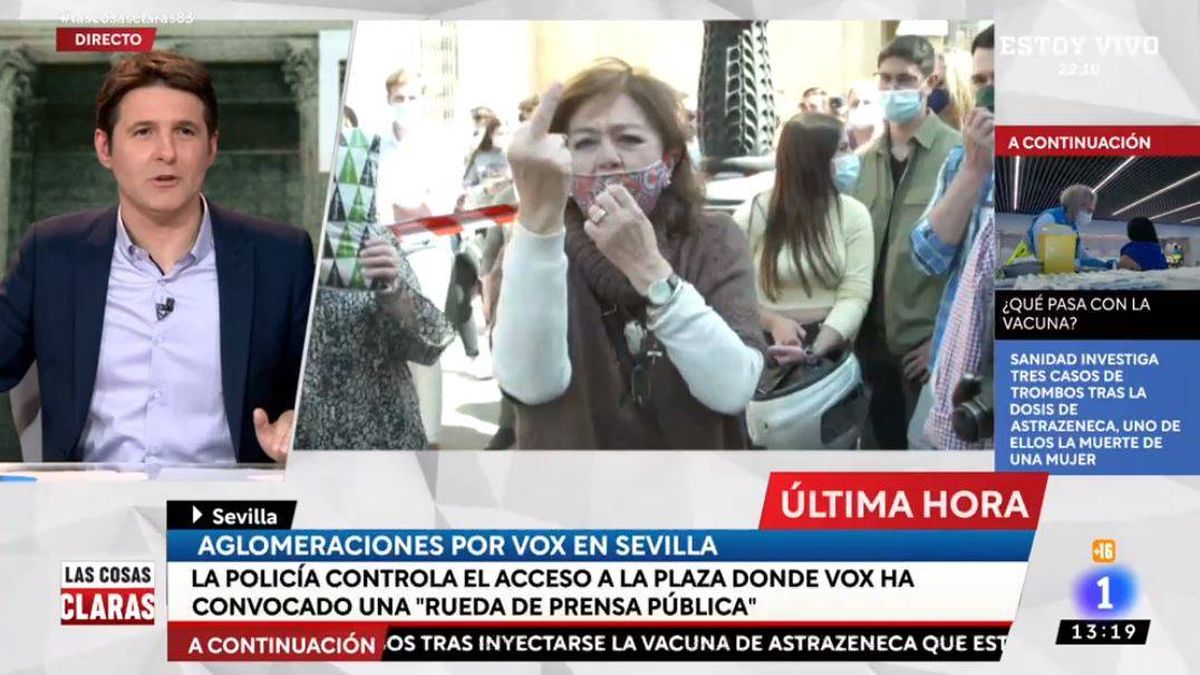 "Señora, orden": insultos a Jesús Cintora y TVE en la manifestación de Vox en Sevilla