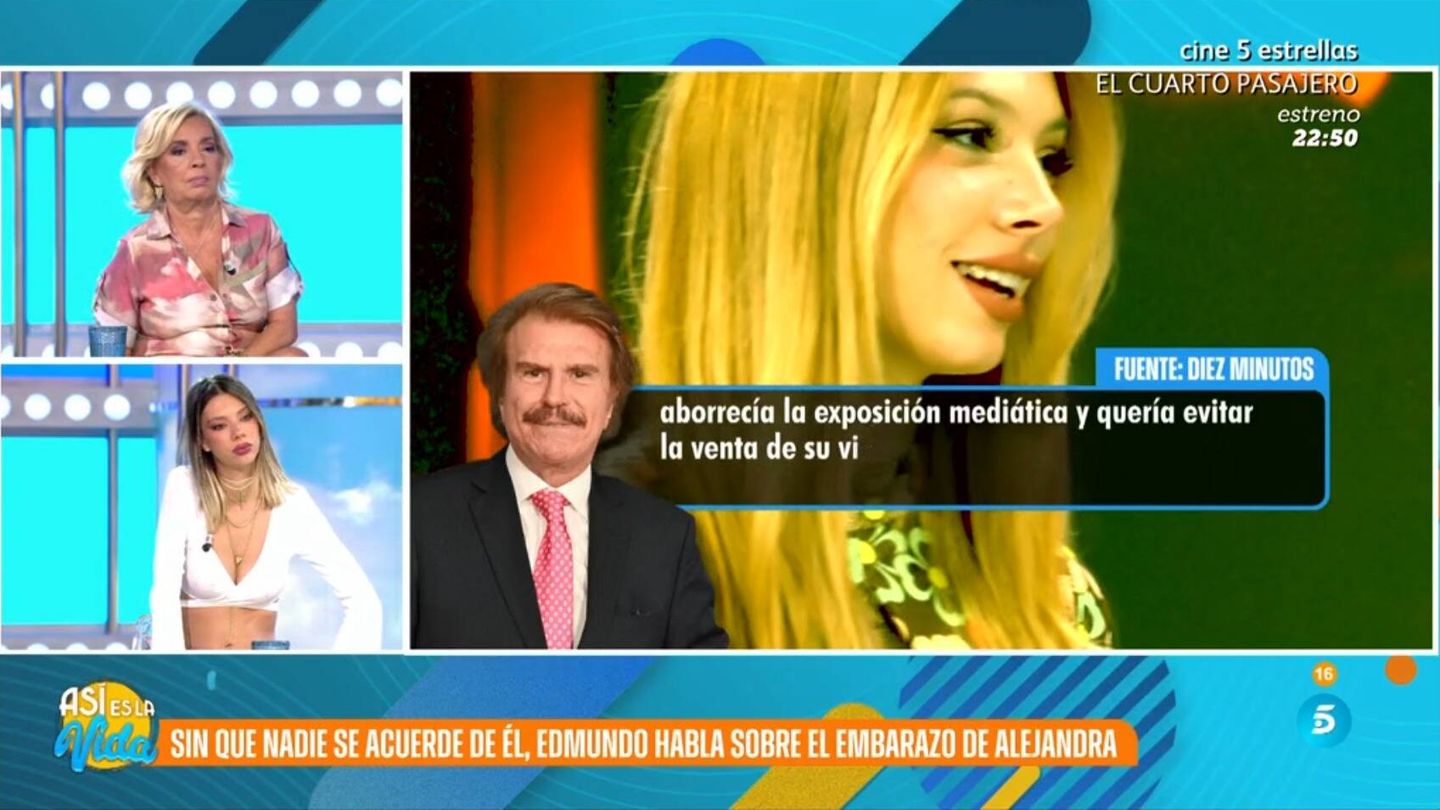 Alejandra Rubio y Carmen Borrego, en 'Así es la vida'. (Mediaset)
