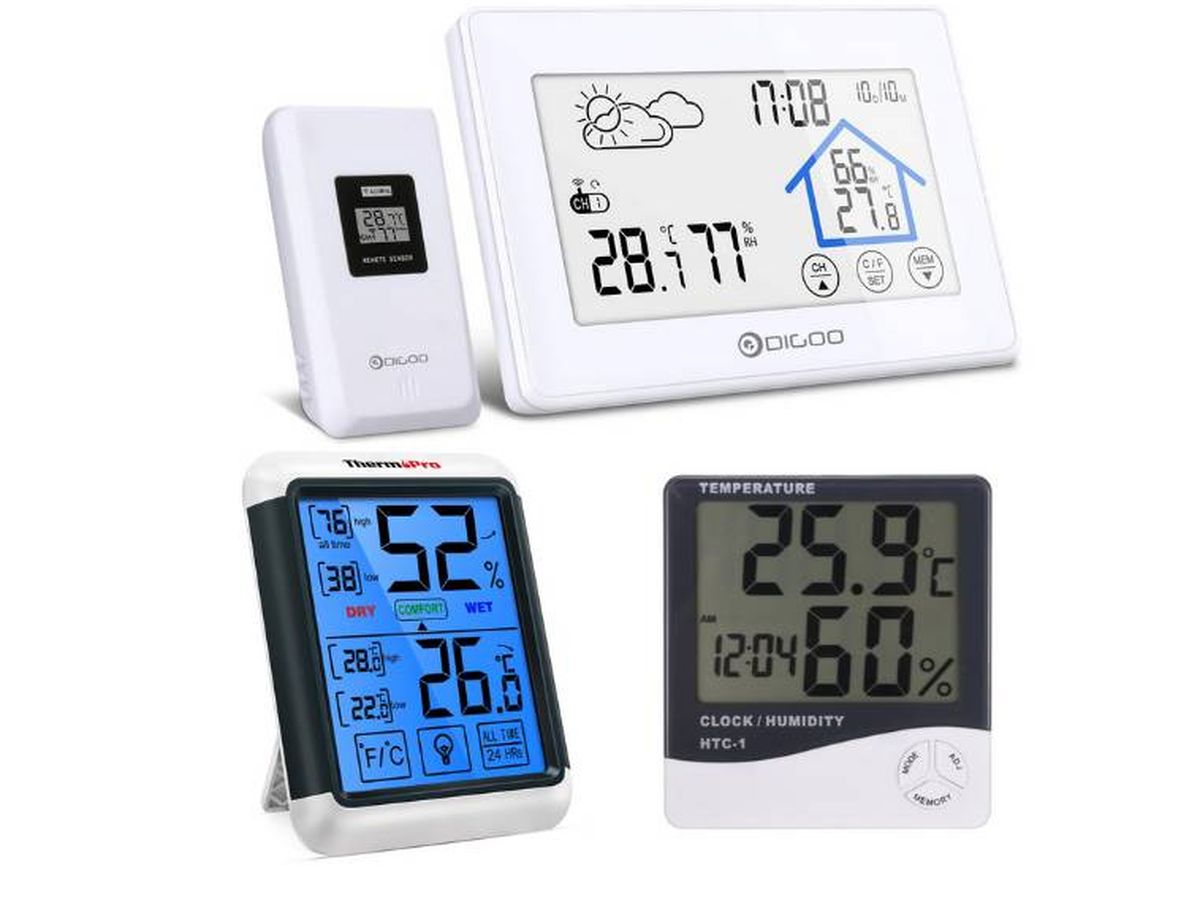 Medición de temperatura y humedad interior / exterior con 3