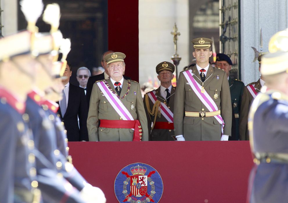 Foto: El Rey y el Príncipe en su primera aparición conjunta tras el anuncio de abdicación. (IC)