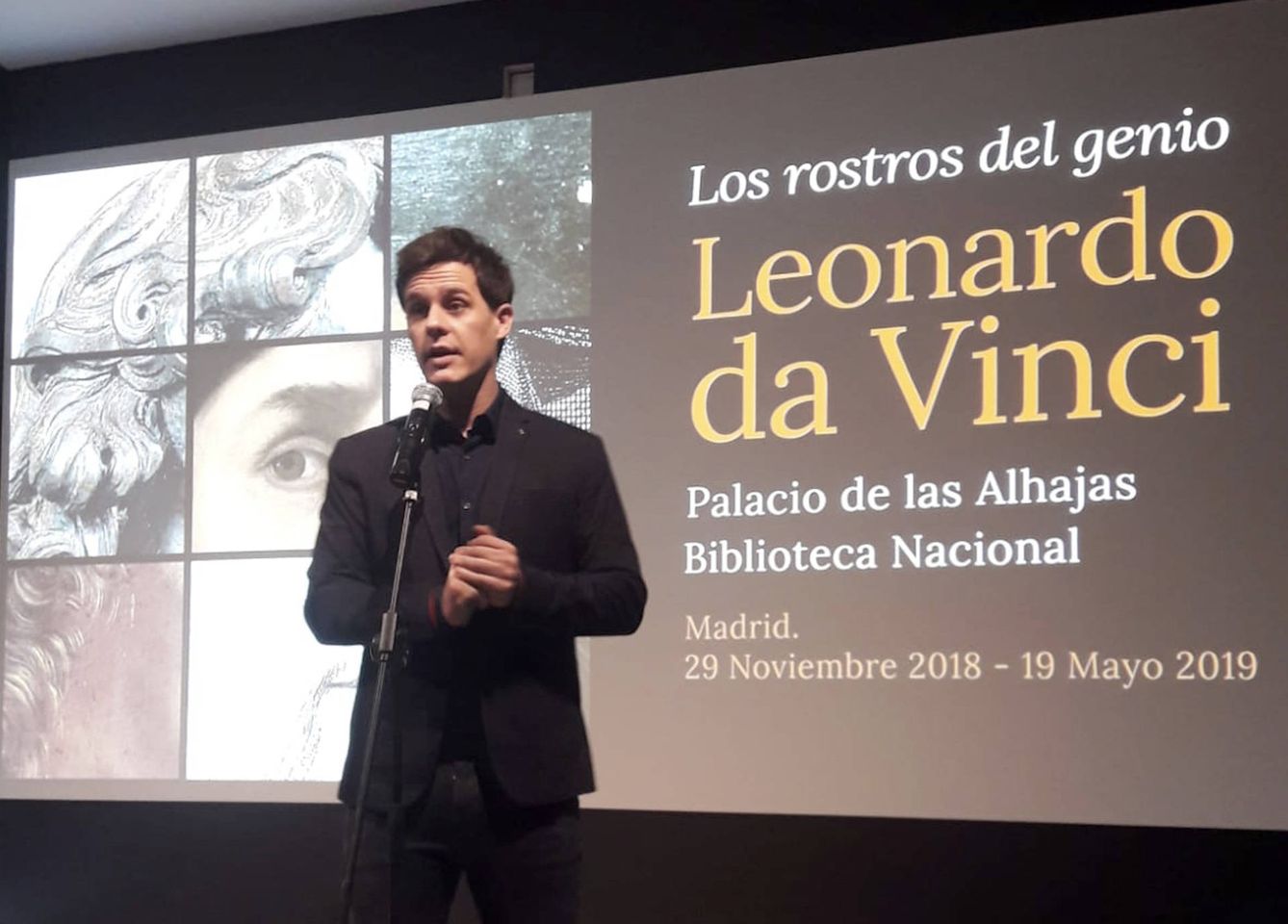 Christian Gálvez, comisario de la exposición 'Leonardo da Vinci: los rostros del genio'. (Mediaset)