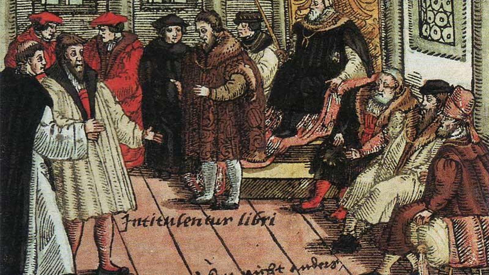 Foto: Lutero interviene en la dieta de Worms, 1521. 