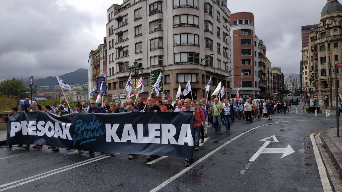 Fiasco en la marcha de la izquierda abertzale en Bilbao por la excarcelación de presos