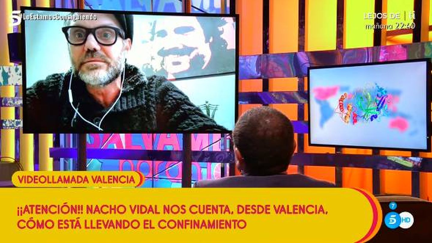 Nacho Vidal, en 'Sálvame'. (Telecinco)