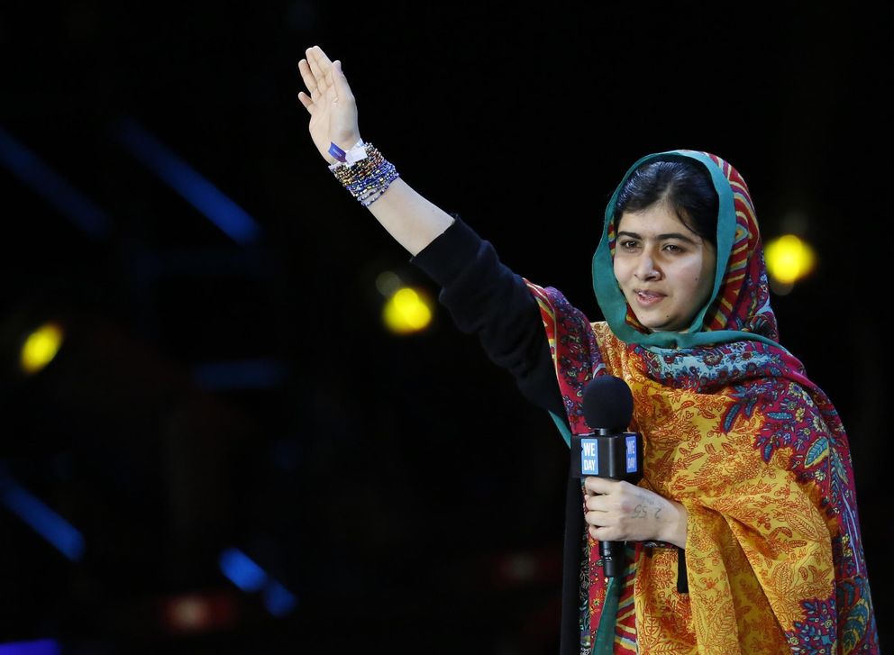 Malala durante una ceremonia en el Wembley Arena de Londres (Reuters).
