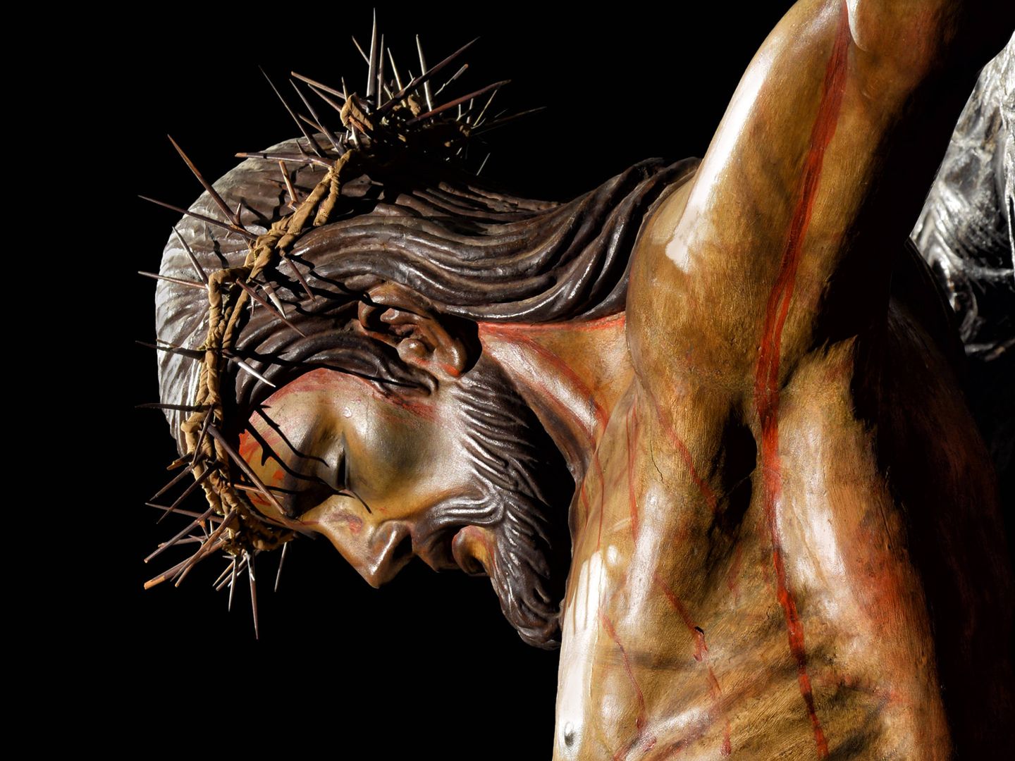 Detalle de la imagen del Cristo Mutilado. (Julio Salcedo)