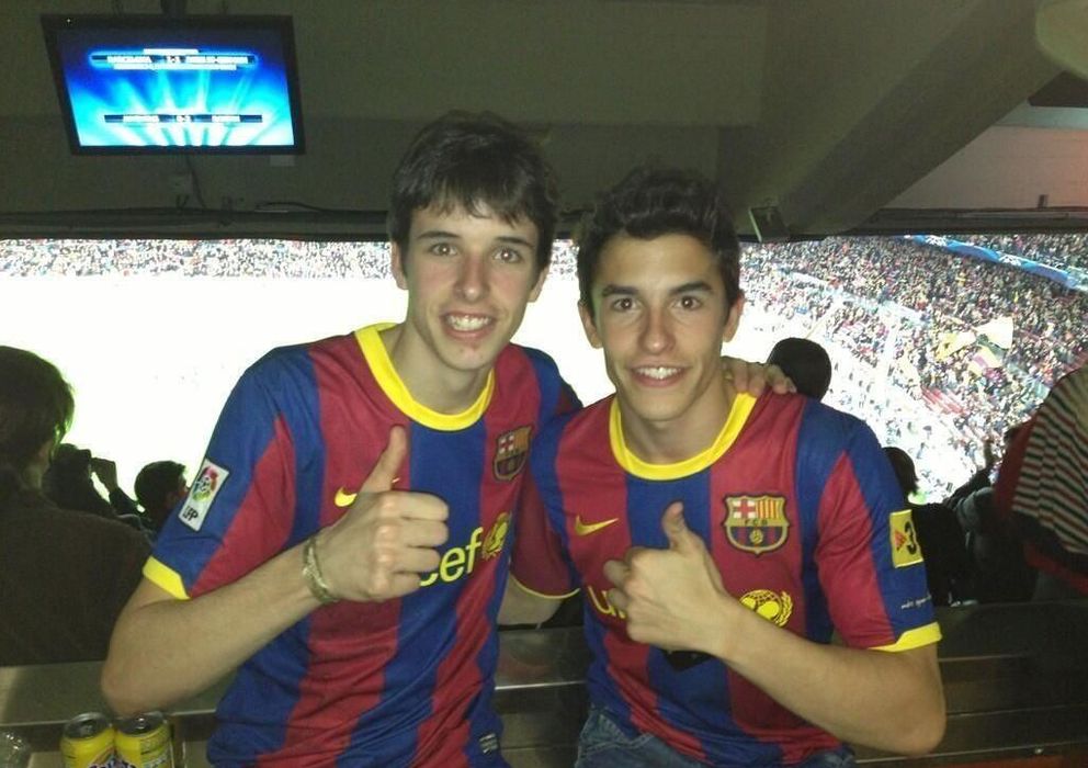 Foto: Marc junto a su hermano Álex en el Camp Nou (@marcmarquez93).