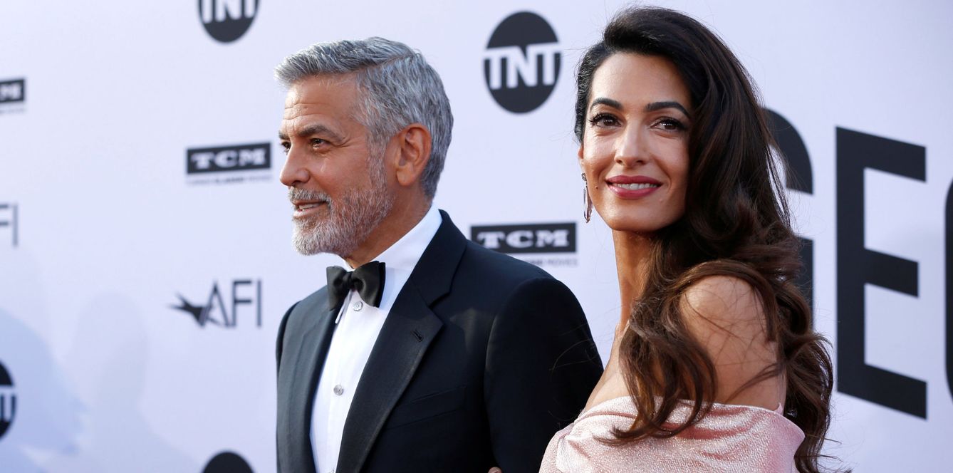 George y Amal Clooney, en una gala de homenaje al actor en Los Ángeles. (Reuters)