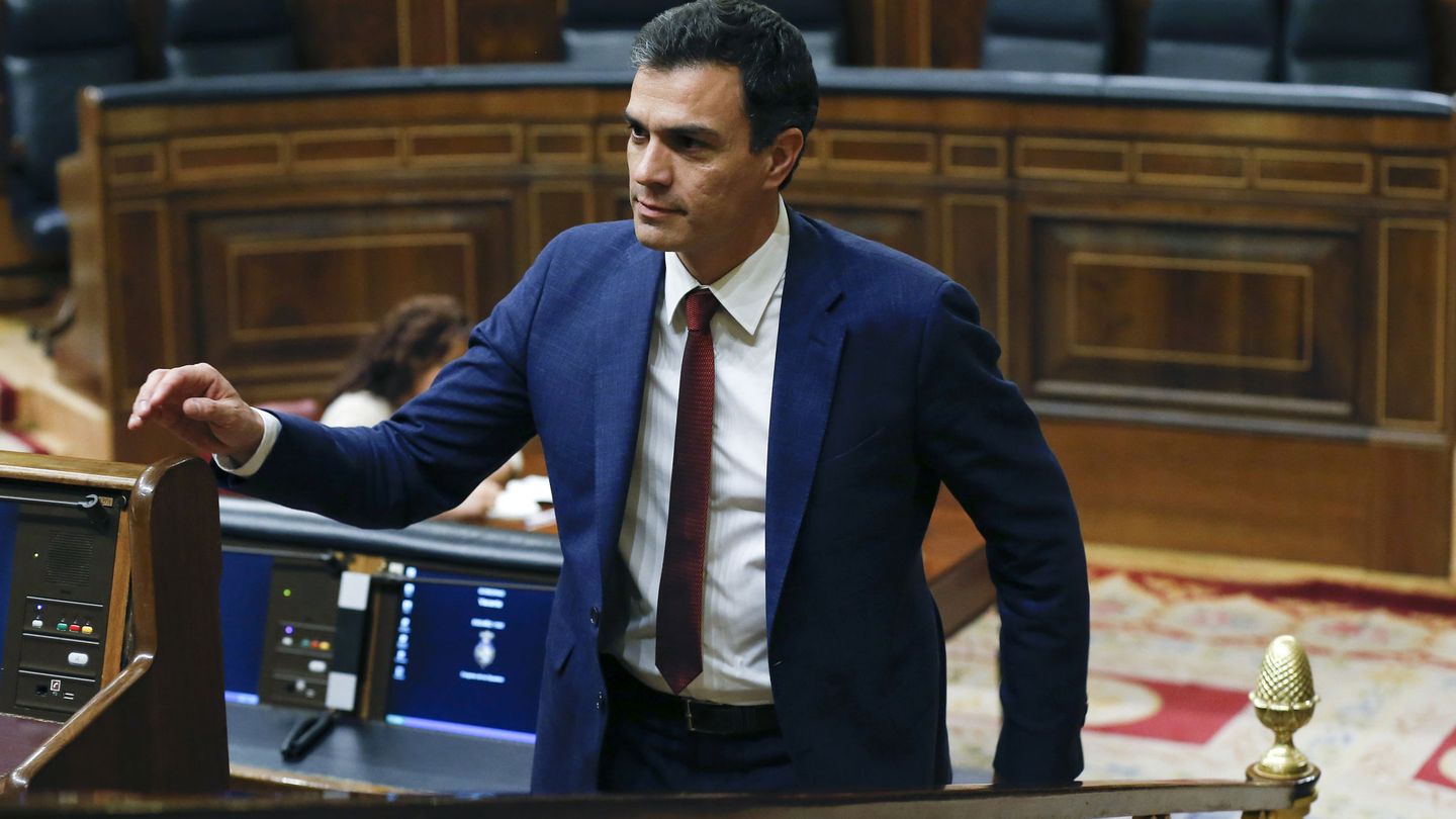 Pedro Sánchez, este 19 de abril en el pleno del Congreso. (EFE)