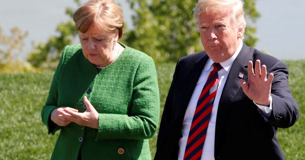 Foto: Merkel y Trump, durante el G-7. (EFE)
