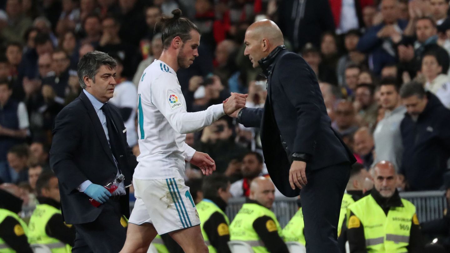 Bale y Zinédine Zidane. (Reuters)