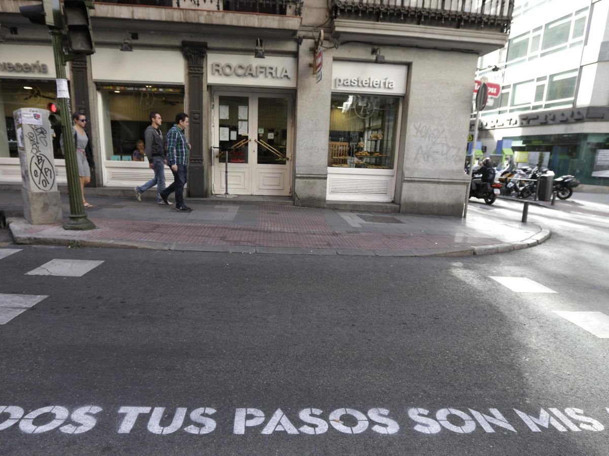 Foto: Versos que el Ayuntamiento promoovió en las calles de Madrid en 2014. (EFE)