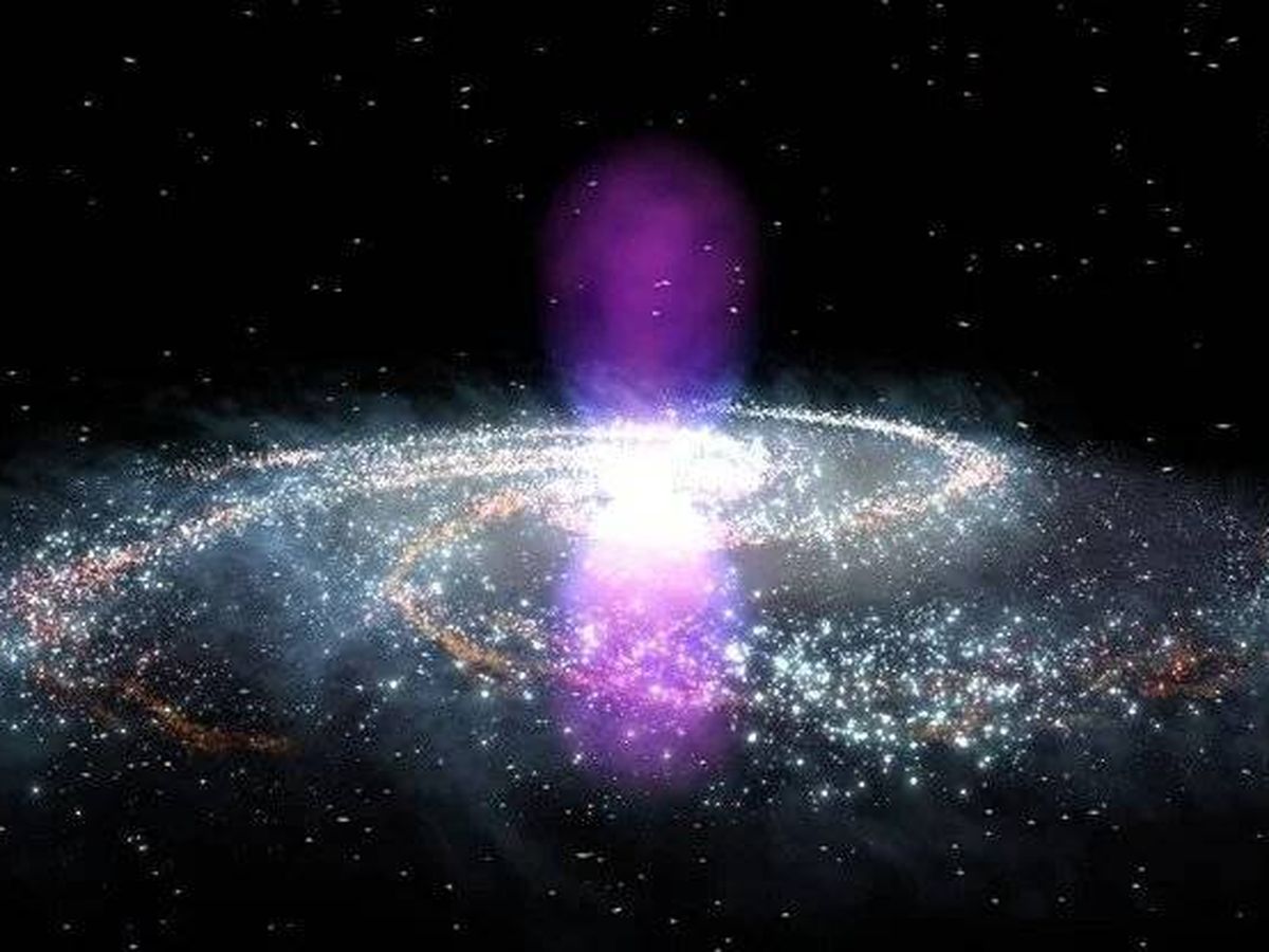 Foto: Ilustración de las burbujas Fermi. Foto: NASA