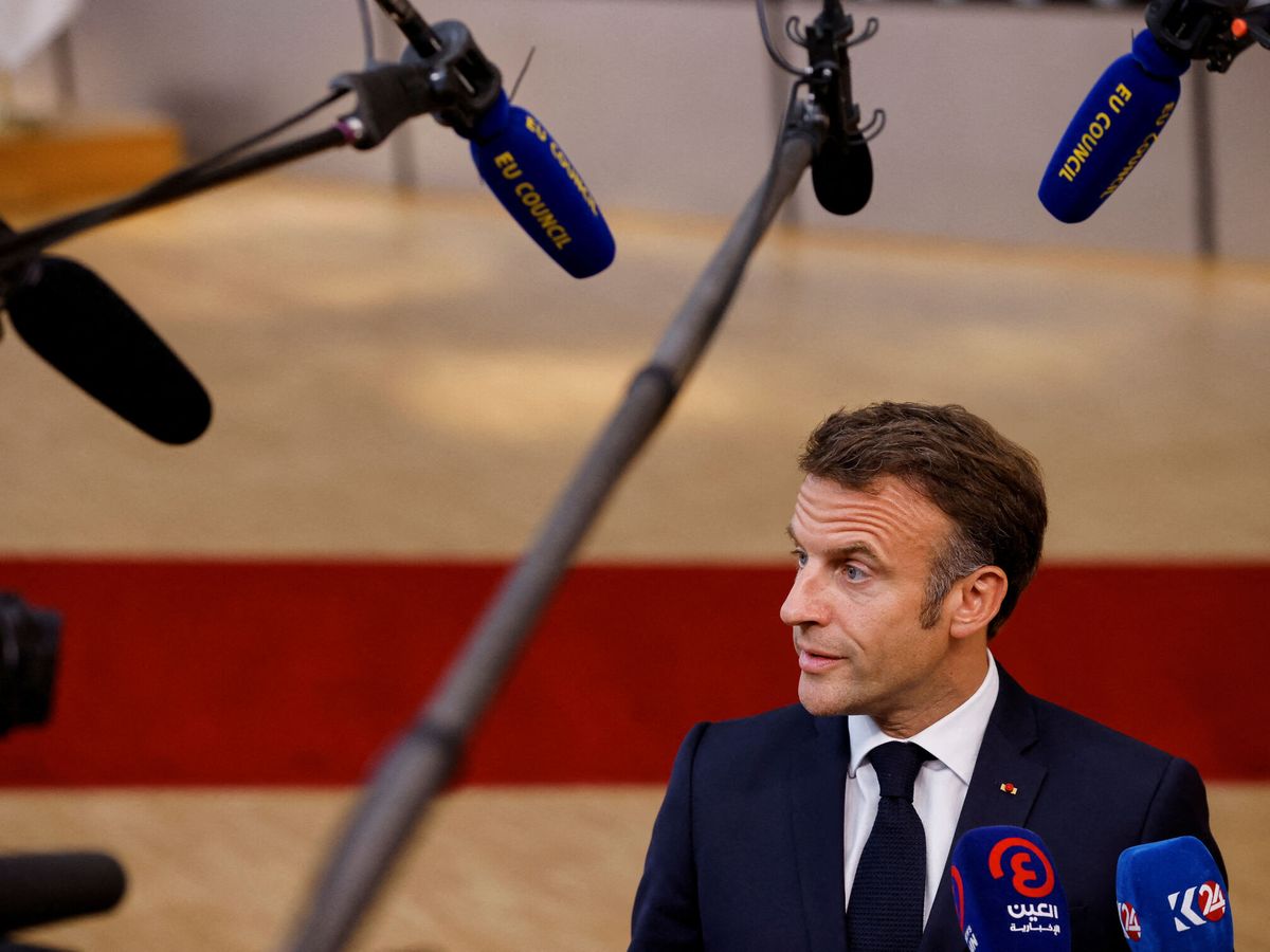 Foto: Presidente Emmanuel Macron en la cumbre UE-CELAC. (Reuters/Johanna Geron)