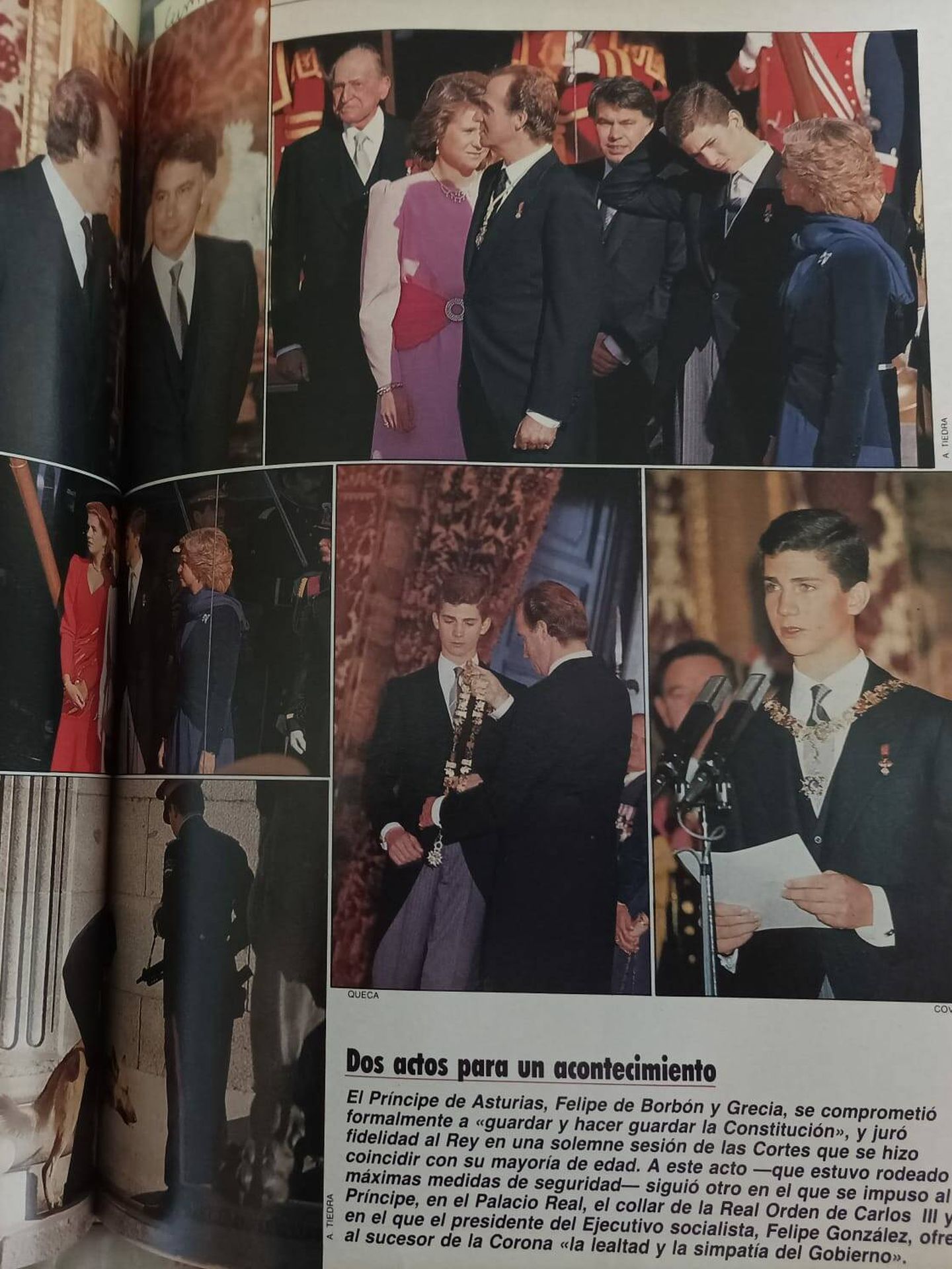 Reportaje sobre el príncipe Felipe, en la revista 'Tiempo'. (Tiempo)