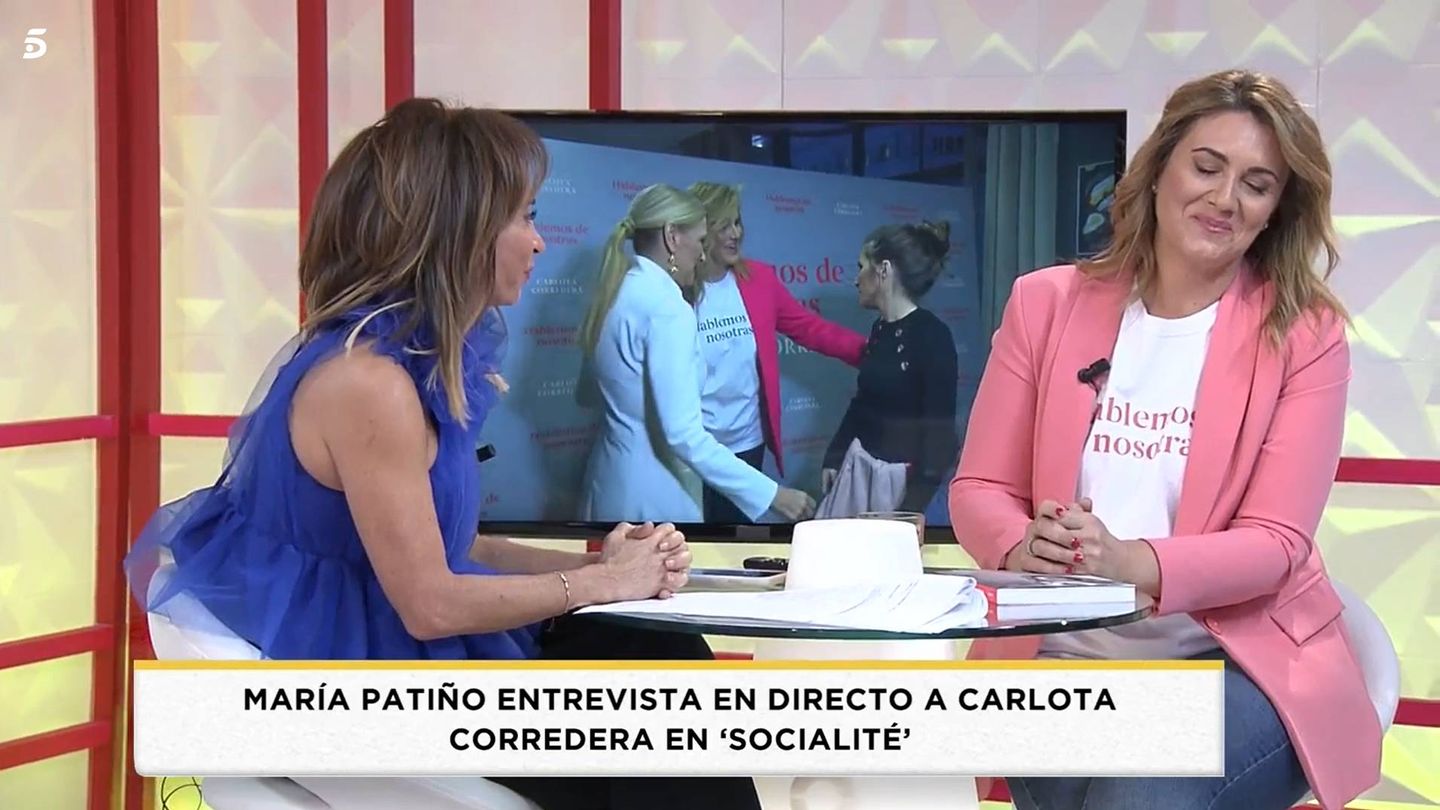María Patiño y Carlota Corredera, en 'Socialitè. (Telecinco)