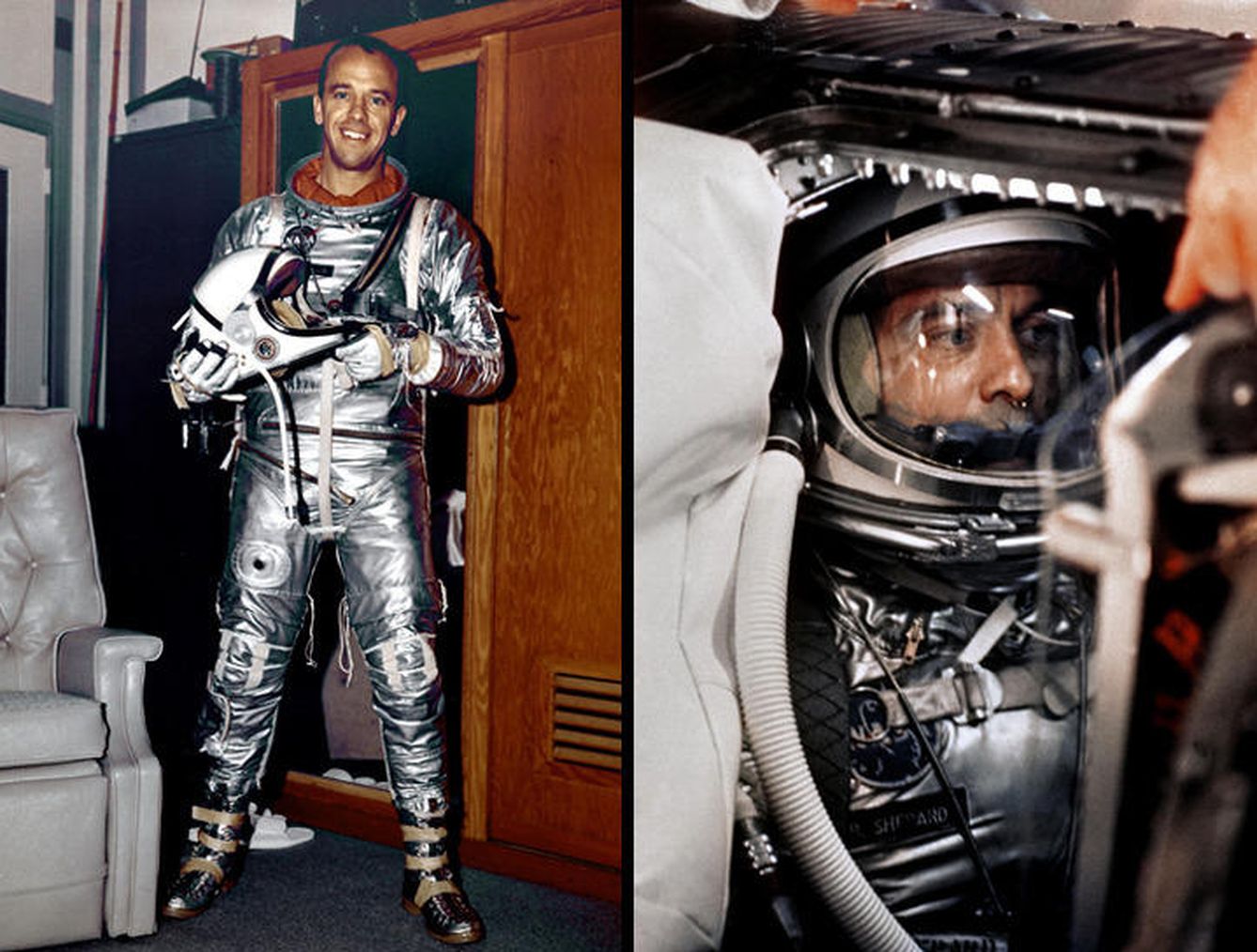 Alan Shepard, el primer americano en el espacio, salió al espacio con un traje mojado de orina