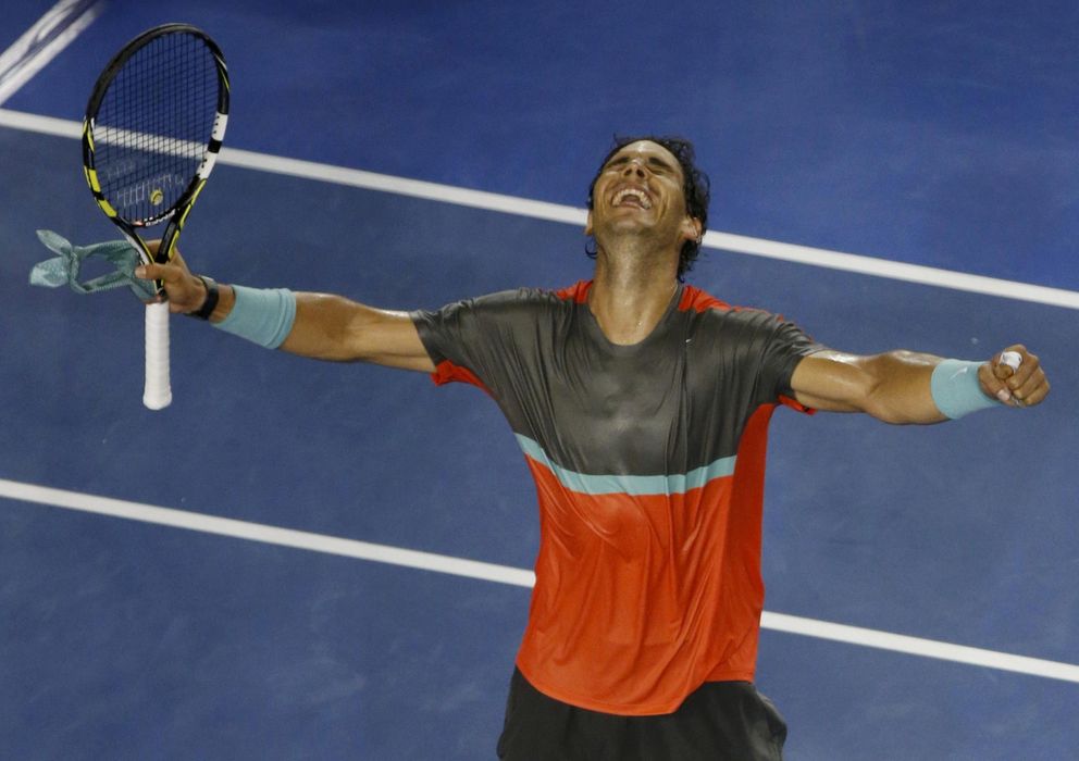 Foto: Rafa Nadal celebra su victoria frente a Monfils (Reuters).