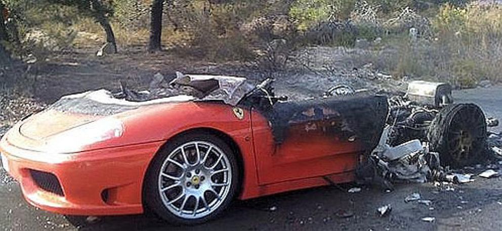 Foto: El argentino Éver Banega sale ileso del incendio de su Ferrari