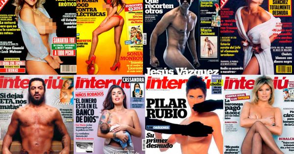 Foto: Varias portadas de 'Interviú'.