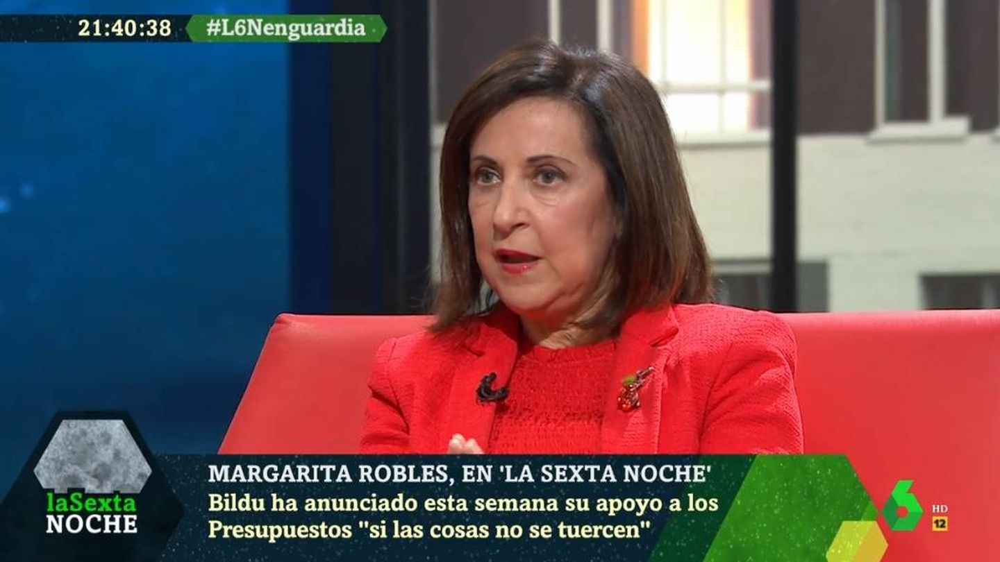Margarita Robles, en 'La Sexta noche'. (Atresmedia).