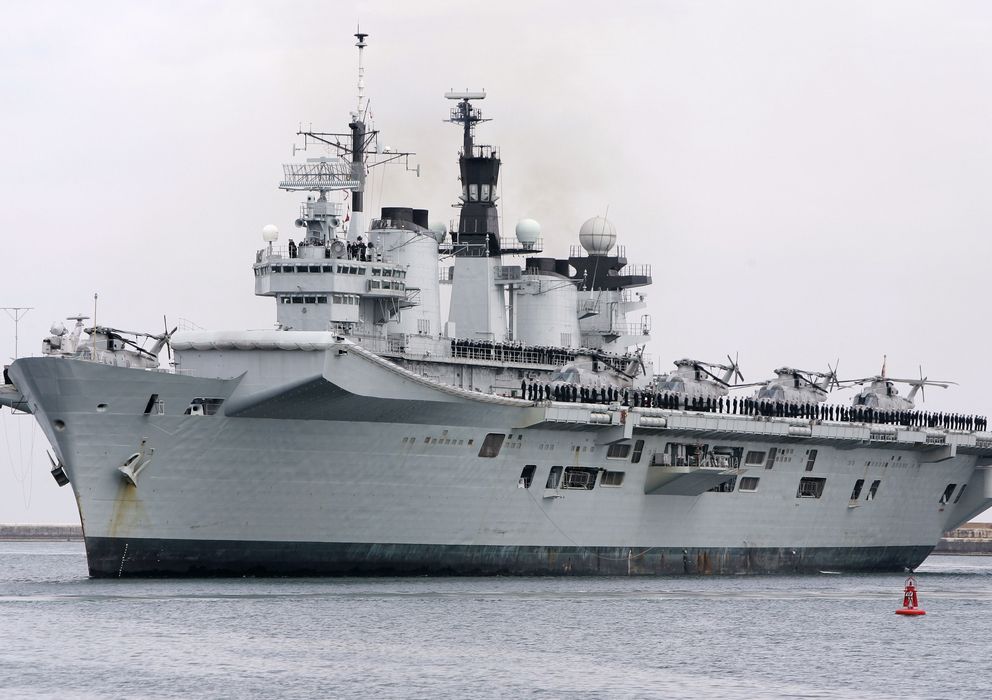 Foto: El portaaviones HMS Illustrious (Reuters)