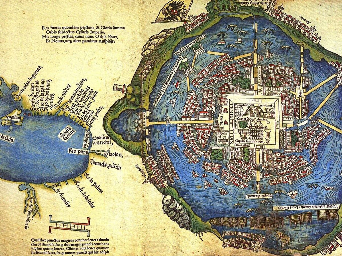 Foto:  Plano de Tenochtitlan. 1524. The Newberry Library